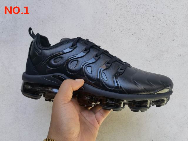 Cheap Nike Air VaporMax Plus Leather Men's Running Shoes Black-58